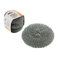 Губка для посуды Рыжий кот SM-04/3 "Сетка" 8.5х8.5х3.5см металлическая 3шт. (1/10/90)