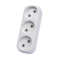 Разветвитель Makel 3р.С/З 10A белый 10032 (1/20)