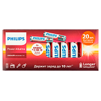 Батарейка Philips Power LR03 AAA БОКС20 Alkaline 1.5V (20/400/43200) 