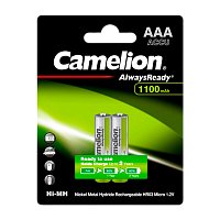 Аккумулятор предзаряженный RTU Camelion HR03 AAA BL2 NI-MH Always Ready 1100mAh (2/24/480) 
