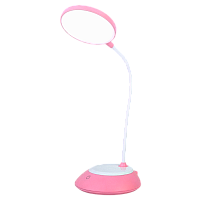 Светильник настольный Ultraflash UF-744 6W на основании сенс. 3 ур.ярк.+3цв. розовый (1/60)