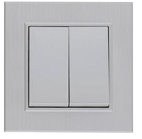 Выключатель Makel KAREA LINE STAR 2-клав.10A жемчужный 86100003