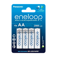 Аккумулятор предзаряженный RTU Panasonic HR6 AA BL4 eneloop 2000mAh (4/80) 
