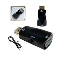 Переходник MRM-Power H06 HDMI (m)-VGA (f) пластик черный (1/250) 