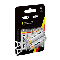 Батарейка Supermax LR6 AA BL6 Alkaline 1.5V (6/72/432) 