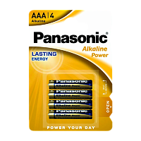 Батарейка Panasonic Alkaline power LR03 AAA BL4 Alkaline 1.5V (4/48/240) 