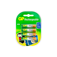 Аккумулятор бытовой GP HR03 AAA BL4 NI-MH 1000mAh в пластиковой упаковке (4/40/400)