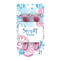 Бритва одноразовая Gillette "VENUS Simply" 3 лезвия 2шт. в блистере (1/5)