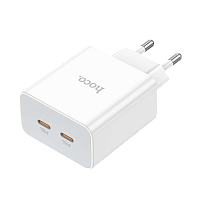 Сетевое З/У HOCO C108A 2Type-C 35W белый (1/22/220)