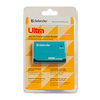 Картридер Defender Ultra USB2.0 SD/microSD/MS/M2 Combo/MMC/CF голубой (1/100)
