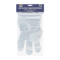 Перчатки Aviora M ПЭ одноразовые 100шт. на подвесе