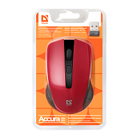 Мышь беспроводная Defender MM-935 Accura классическая USB красный (1/40)