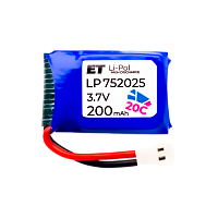 Аккумулятор ET LP752025-20CM Li-Pol, 3.7В, 200мАч (1/20)