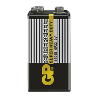 Батарейка GP Supercell Крона 6F22 Shrink 1 Heavy Duty 9V (1/10/500) R