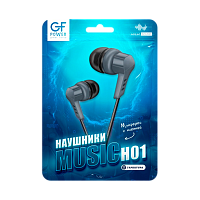 Наушники внутриканальные GFPower H01 с микр. черный (1/1000) 