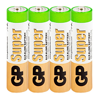 Батарейка GP Super LR03 AAA Shrink 4 Alkaline 1.5V (4/96/192/384)