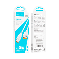 Кабель HOCO X93 USB (m)-Type-C (m) 1м 100W TPE белый (1/37/370)