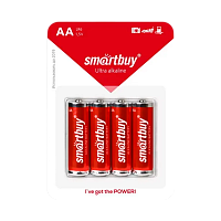 Батарейка Smartbuy LR6 AA BL4 Alkaline 1.5V (4/48/480)