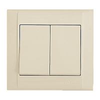 Выключатель Makel Defne 2-клав.10A пластик кремовый 42010003 (1/12)