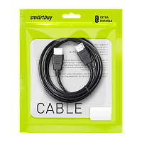 Кабель Smartbuy K-421 HDMI (m)-HDMI (m) 2м силикон ver.2.0 стаб.напр. черный (1/20)
