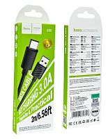 Кабель HOCO X88 USB (m)-Type-C (m) 2м 3.0A ПВХ черный (1/420)