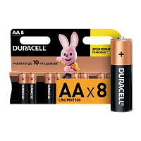 Батарейка Duracell Basic LR6 AA BL8 Alkaline 1.5V (8/96/32832)