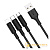 Кабель HOCO X25 USB (m)-2хType-C/Lightning/microUSB (m) 1.0м 2.0A ПВХ черный (1/30/300)