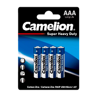 Батарейка Camelion BLUE R03 AAA BL4 Heavy Duty 1.5V (4/48/1152)