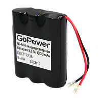 Аккумулятор для радиотелефонов GoPower T236 PC1 NI-MH 1300mAh (1/15/180)