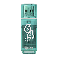 Флеш-накопитель Smartbuy Glossy 64GB USB2.0 пластик зеленый