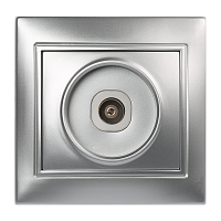 Розетка Smartbuy телевизионная 1-местная 75Ом 5-862МГц серебро "Венера"