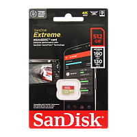 Карта памяти microSD SanDisk EXTREME 512GB Class10 A2 V30 UHS-I (U3) 160 МБ/сек CN (Китай) без адапт