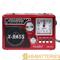 Радиоприемник Waxiba XB-741С пластик microSD USB/Jack3.5 красный (1/40)