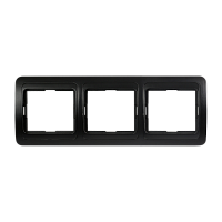 Рамка Smartbuy 3-местная горизонтальная черная "Марс"