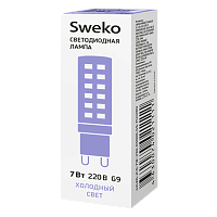 Лампа светодиодная Sweko JCD G9 7W 6500К 230V "Кукуруза" (1/10/100)