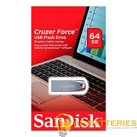 Флеш-накопитель SanDisk Cruzer Force CZ71 64GB USB2.0 металл серебряный