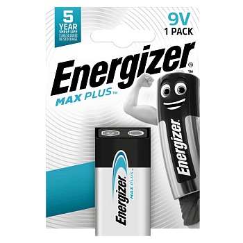 Батарейка Energizer MAX Plus Крона 6LR61 BL1 Alkaline 9V (1/12/6480) 