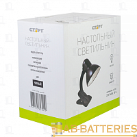 Светильник настольный Старт CT03 60W 220V E27 прищепка 1.5м черный (1/30)
