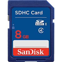 Карта памяти microSD SanDisk 8GB Class4 4 МБ/сек без адаптера