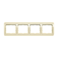 Рамка Smartbuy 4-местная горизонтальная бежевая "Марс"