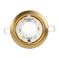 Светильник настенно-потолочный Ultraflash GX-53-05 20W 220V GX53 встраиваемый 106мм золотой (1/50)