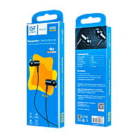 Наушники внутриканальные GFPower M16 с микр. черный (1/200/800)