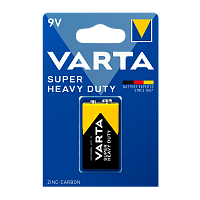 Батарейка Varta SUPERLIFE Крона 6F22 BL1 Heavy Duty 9V (2022) (1/10/50)
