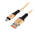 *Кабель GoPower GP02M USB (m)-microUSB (m) 1.0м 2.4A нейлон золотой (1/200/800) 