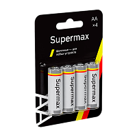 Батарейка Supermax LR6 AA BL4 Alkaline 1.5V (4/48/576) 
