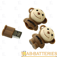 Флеш-накопитель Smartbuy Wild Обезьянка 8GB USB2.0 силикон коричневый  | Ab-Batteries | Элементы питания и аксессуары для сотовых оптом