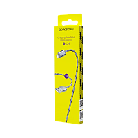 Кабель Borofone BX24 USB (m)-Lightning (m) 1м 2.4A нейлон серый (1/648)