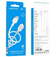 Кабель Borofone BX70 USB (m)-microUSB (m) 1.0м 2.4A ПВХ белый (1/360)