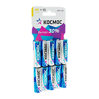 Батарейка Космос LR6 AA BL10 Alkaline 1.5V (10/300/600)