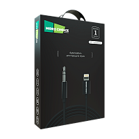 Кабель AUX MORE CHOICE UK28i Jack 3.5mm (m)-Lightning (m) 1м ПВХ черный (1/25/250) 